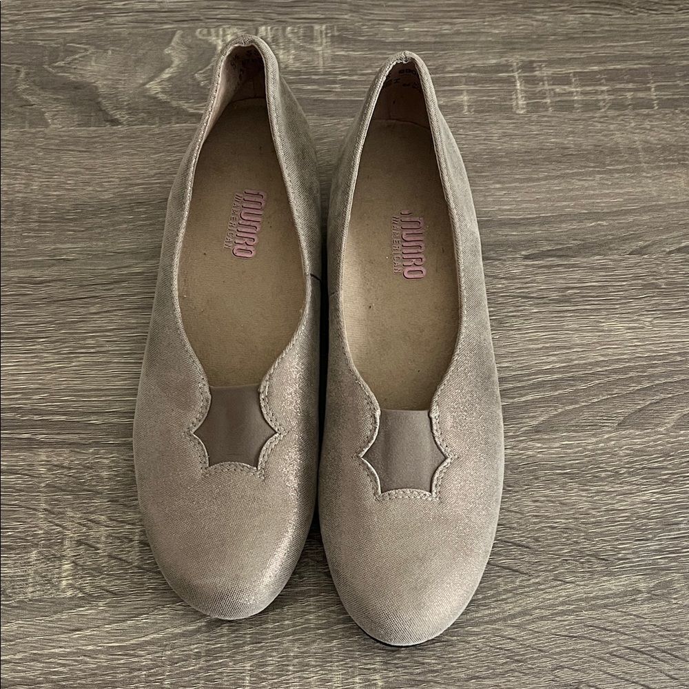 Munro Metallic Slip On Ballet Flats Shoes